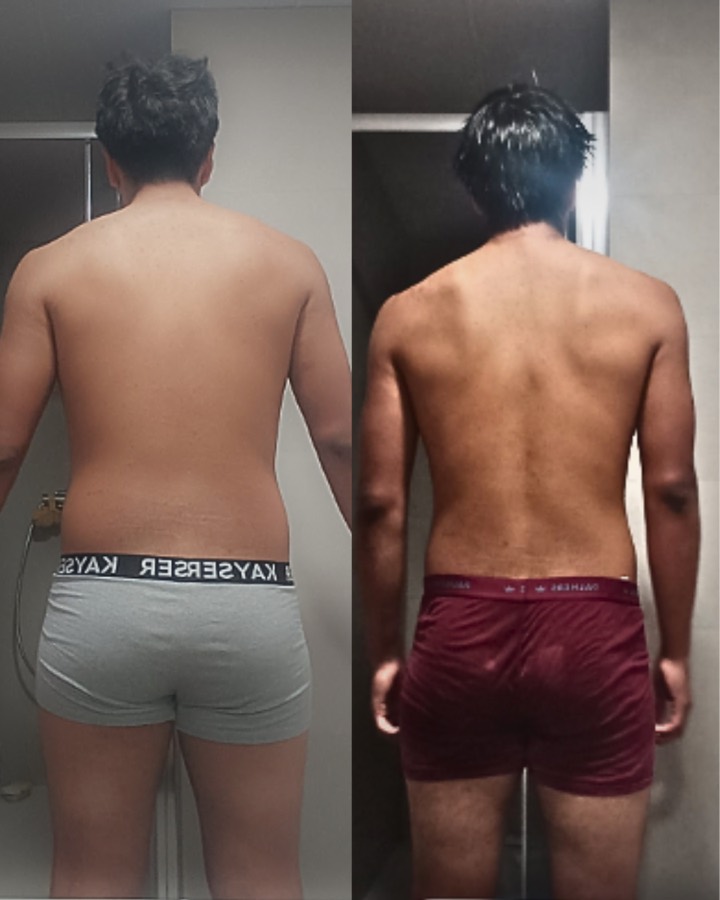 Cambio físico de Luis: −8 kg en 90 días